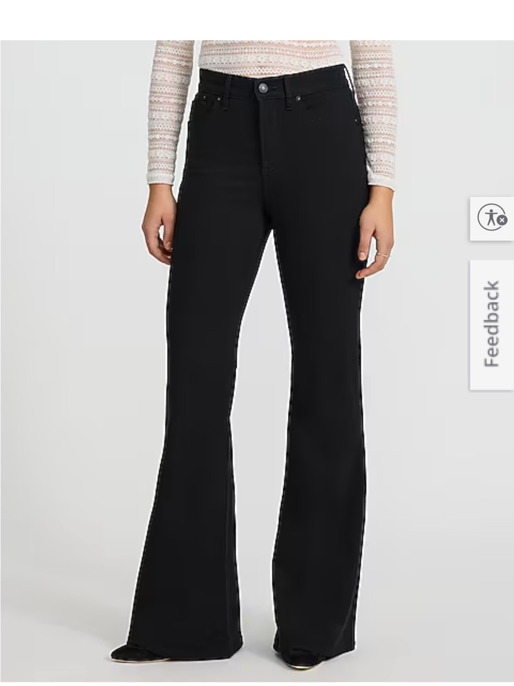 Express High Waisted Black 70s Flare Jean, Size 4R, NEVER WORN, NEW